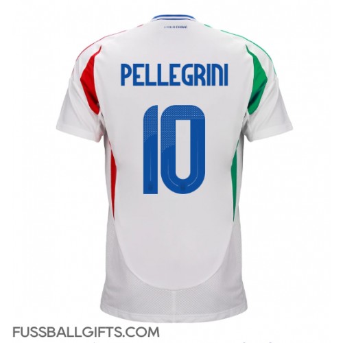 Italien Lorenzo Pellegrini #10 Fußballbekleidung Auswärtstrikot EM 2024 Kurzarm